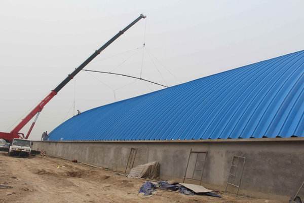 玉田应用广泛钢结构拱形屋顶设计